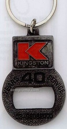 Antique Finish Bottle Opener With Key Ring