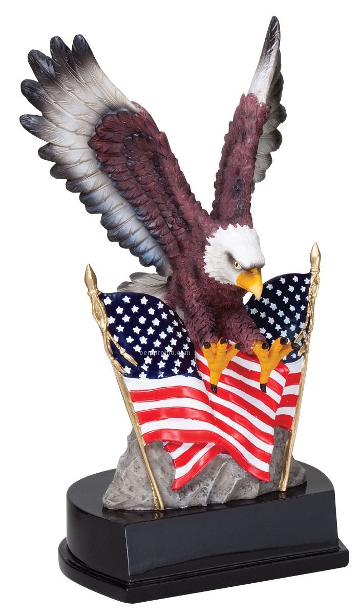 Eagle Resin Sculpture - 9" Tall