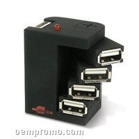 Stacked 2.0 USB Hub W/ 4 Ports