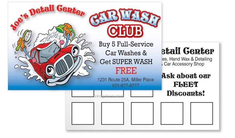 2 Sided Loyalty Card W/ 4 Color Front & 1 Color Back