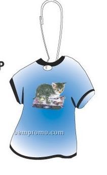California Spangled Cat T-shirt Zipper Pull