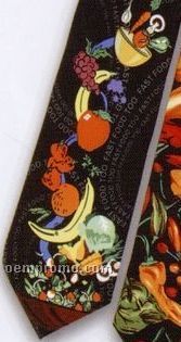 Polyester Fast Food Too Pattern Restaurant Tie - Style I