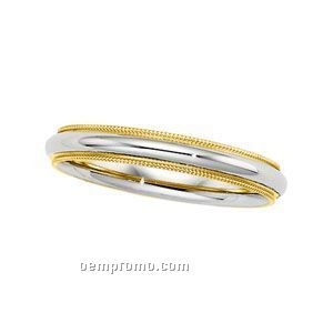 14 Karat 3-1/2mm Men's Comfort Fit Wedding Band Ring (Size 11)