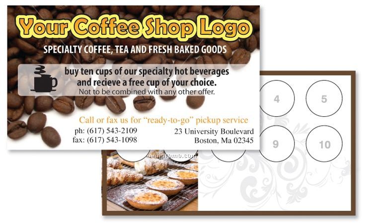 2 Sided Loyalty Card W/ 4 Color Front & Back