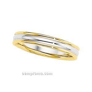 14ktt 4mm Ladies' Comfort Fit Wedding Band Ring (Size 7)