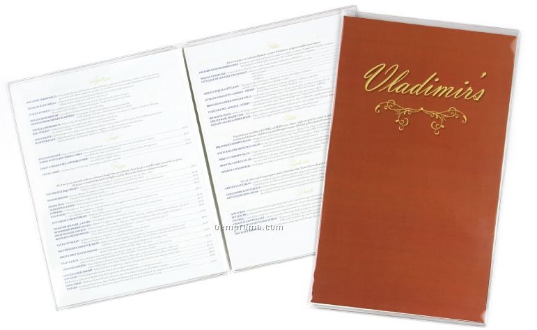 Clear Heat Sealed Menu Cover - Four View (4 1/4
