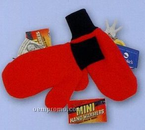 Promotional Polar Fleece Double Layer Mittens With Zippered Pockets