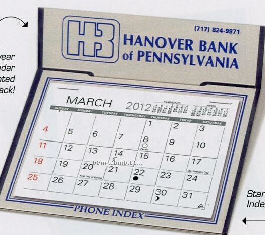 The Graystone Warwick Premier Desk Calendar (January - April)
