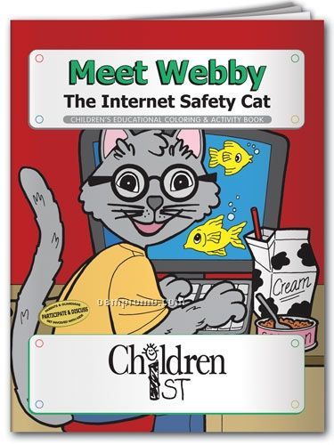 Fun Pack Coloring Book W/ Crayons - Meet Webby The Internet Safety Cat