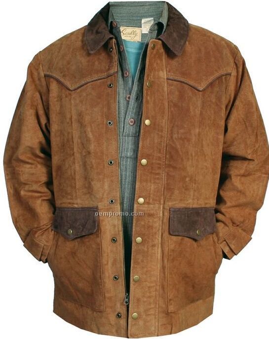 Men's Boar Suede Leather Jacket S-xx-l