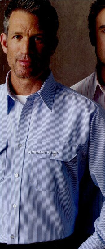 Men's Long Sleeve Dress Shirt W/ Pocket Flaps