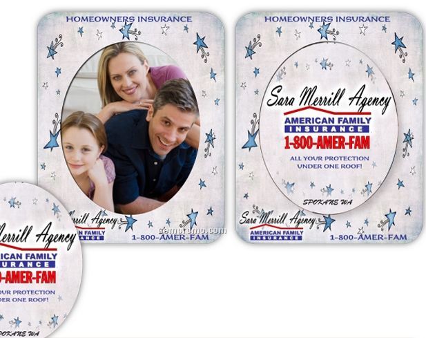 Oval Cutout Magnet Picture Frame