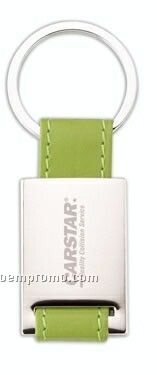 Colorplay Chrome Keyring With Leather Trim