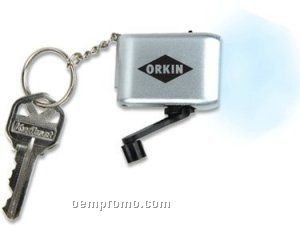 Silver Light Up Keychain W/ Mini Flashlight