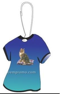Brown Tabby Cat T-shirt Zipper Pull