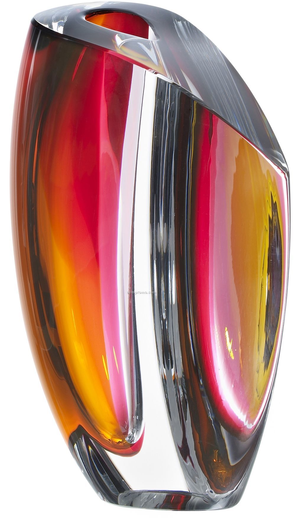 Mirage Glass Vase By Goran Warff (Grey & Red)