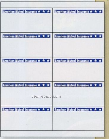 Rectangular Custom Laser Label Sheet W/ 30 Sheet / 2.833