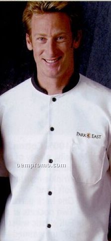 White W/ Black Trim Chef Designs Cook Shirt