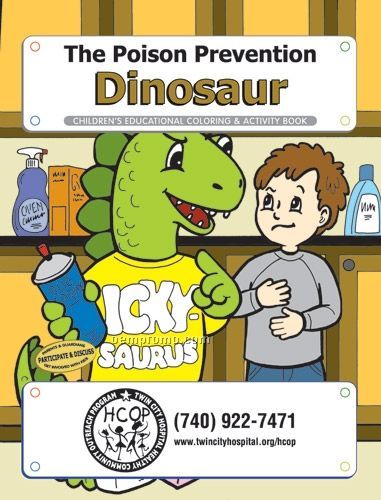 Action Pack Color Book W/ Crayons & Sleeve - The Poison Prevention Dinosaur