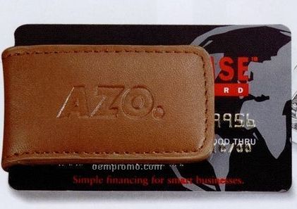 Concord Leather Magnetic Money Clip (English Tan)