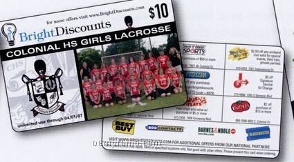 Custom Fundraiser/Discount Card (4cp Front)