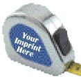 Chrome Retractable Power Tape Measure W/ Laminated Label (16'x3/4" Blade)