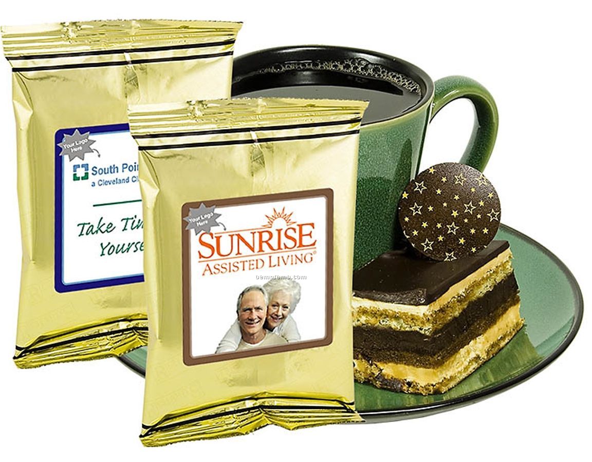 Healthcare Coffee Mug Stuffer W/ Gold Foil Packaging (Printed Label)