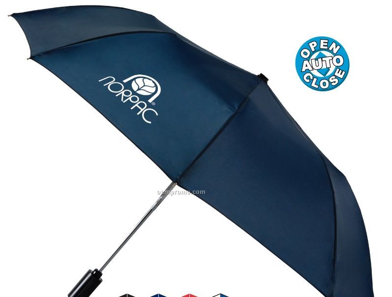 Mist Budget Buster Folding Umbrella With Ergonomic Black Handle