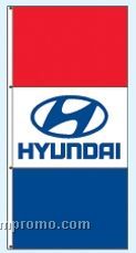 Single Face Dealer Free Flying Drape Flags - Hyundai