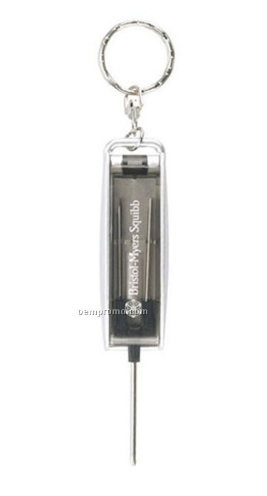 Smoke Flashlight Tool Kit Keychain W/ White LED