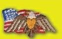 Suntex Stock Peel & Stick Embroidered Applique - American Flag & Bald Eagle