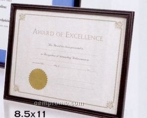 8-1/2"X11" Economy Injection Molded Certificate Frame