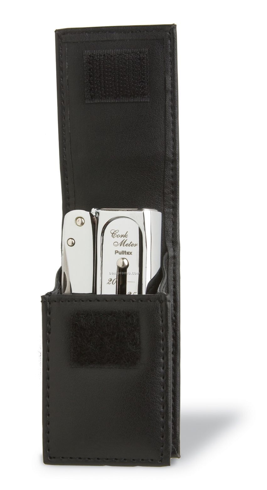 Brucart Corkscrew Deluxe Pack With Leather Pouch- Laser Engraved