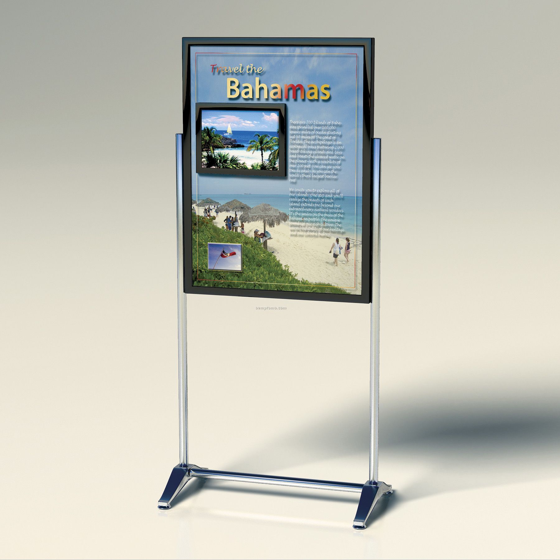Freestanding Poster Digital Advertising Display W/ 15" Screen