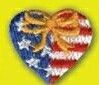 Suntex Stock Peel & Stick Embroidered Applique - Patriotic Heart