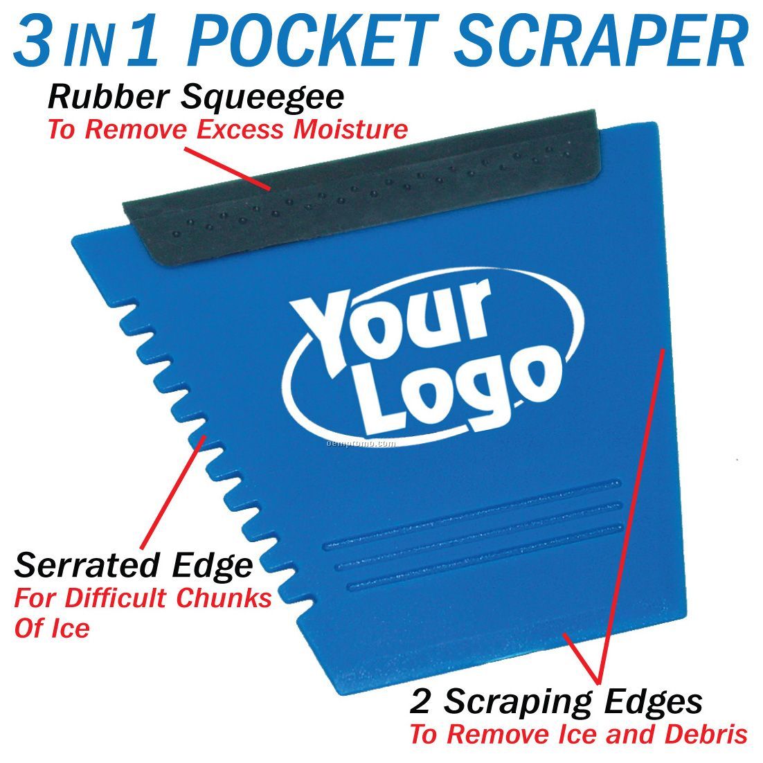 3-in-1 Pocket Ice Scraper