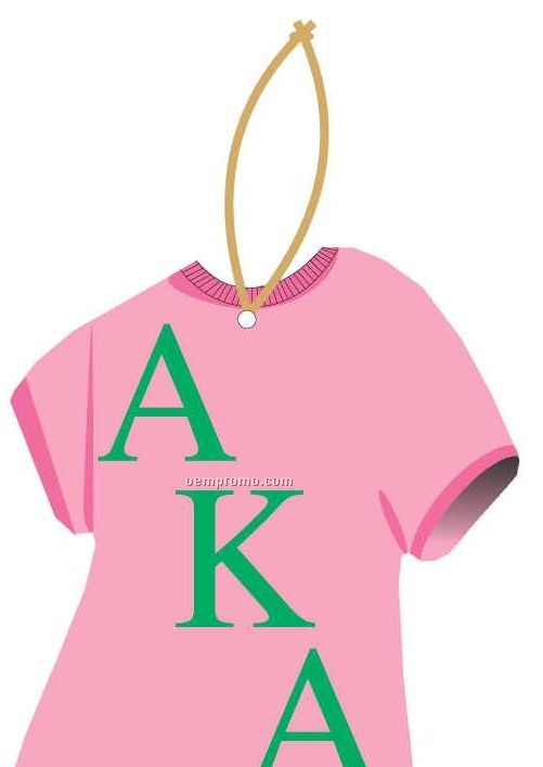 Alpha Kappa Alpha Sorority T-shirt Ornament W/ Mirror Back (10 Square Inch)