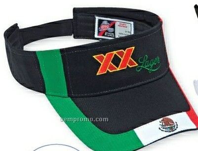 Mexico Flag Design Cotton Twill Sun Visor