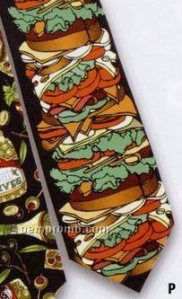 Polyester Sandwich Pattern Restaurant Tie - Style P