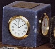 2-1/4" Marble Cube Clock & Hygrometer/ Thermometer Award