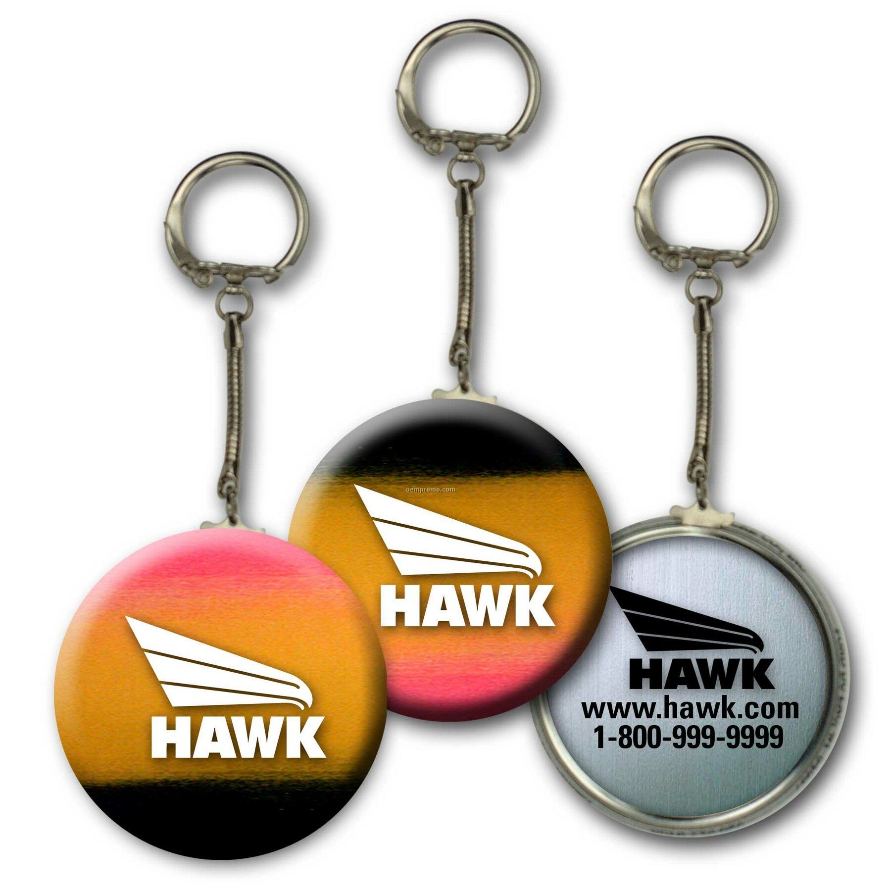 Metallic Key Chain W/3d Lenticular Changing Colors Effects (Imprinted)