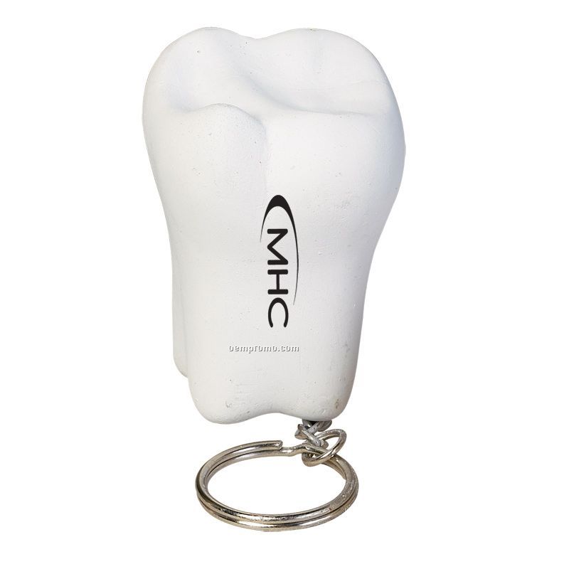 Tooth Squeeze Toy Key Chain