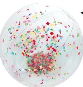 16" Inflatable Colorful Confetti Paper Insert Beach Ball