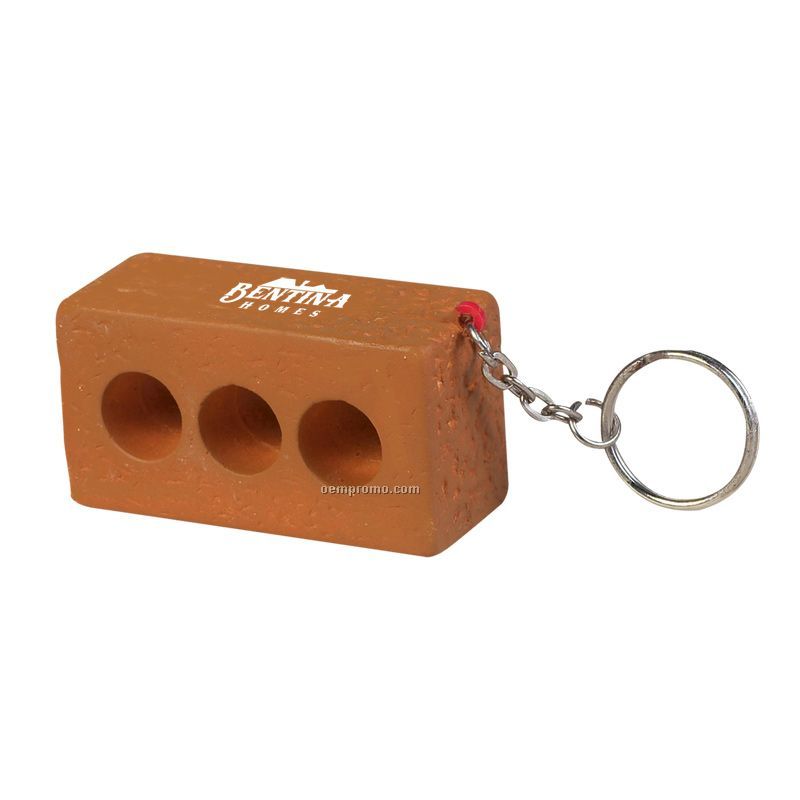 Brick Squeeze Toy Key Chain