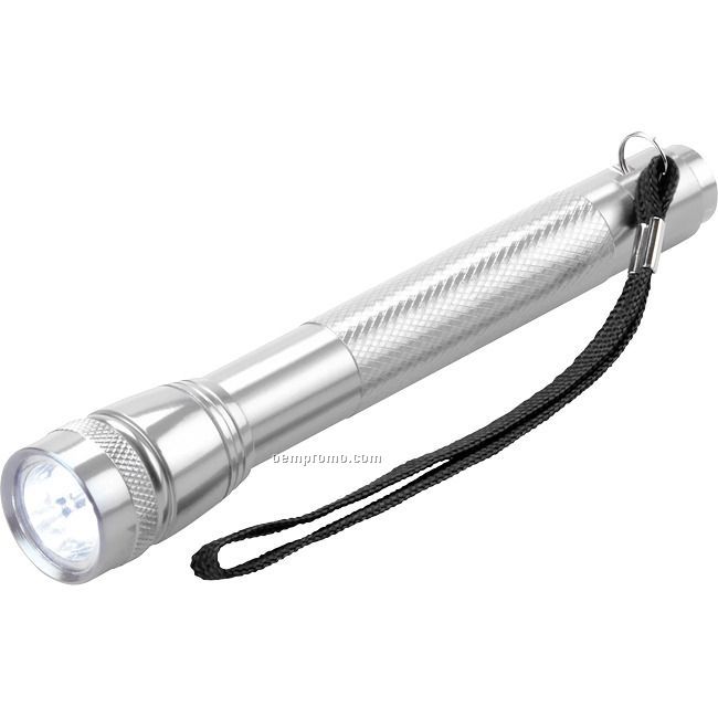 Silver 3 LED Flashlight