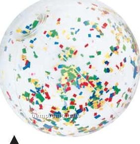 16" Inflatable Colorful Glitter Beach Ball
