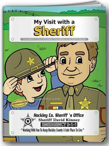 Action Pack Coloring Book W/ Crayons & Sleeve - My Visit With A Sheriff