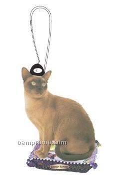 European Burmese Cat Zipper Pull