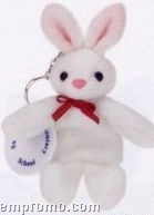 White Bunny Stuffed Animal / Keychain