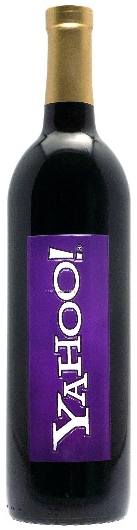 750ml Standard Merlot Wine Etched With 2 Color Fill